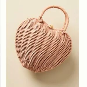 Heart shape Wicker bag